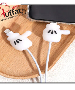 2pcs Thumb Up Design Data Cable Protector