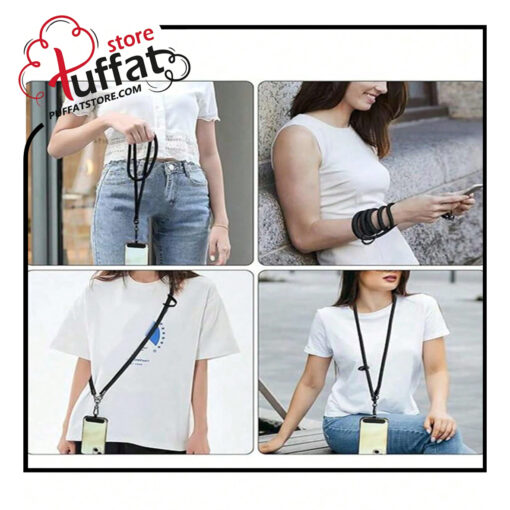 1pc Nylon Shoulder Crossbody Bag With Phone Lanyard Strap - Image 4
