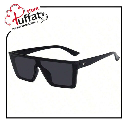 One Pair Of Black Oversized One-Piece Fashion Glasses - Image 4